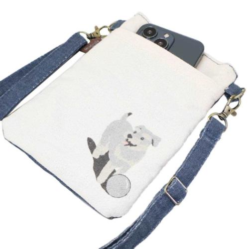 スマホポーチ スマホポシェット いぬ ルーク星窓 NV ミントイン ミニショルダー ポシェット