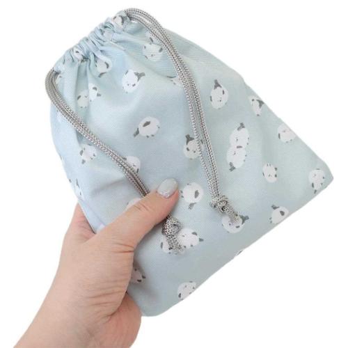 きんちゃく袋 きんちゃくポーチ 巾着S シマエナガ 新入学 アニマル ミントイン