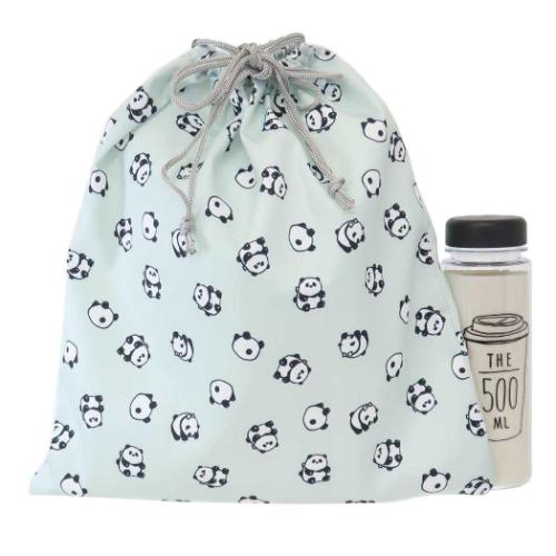 きんちゃく袋 きんちゃくポーチ 巾着L アニマル ころパンダ 新入学 ミントイン