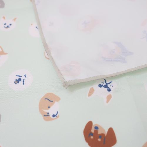 ランチクロス お弁当箱ナフキン わんだらけフェイス ミントイン