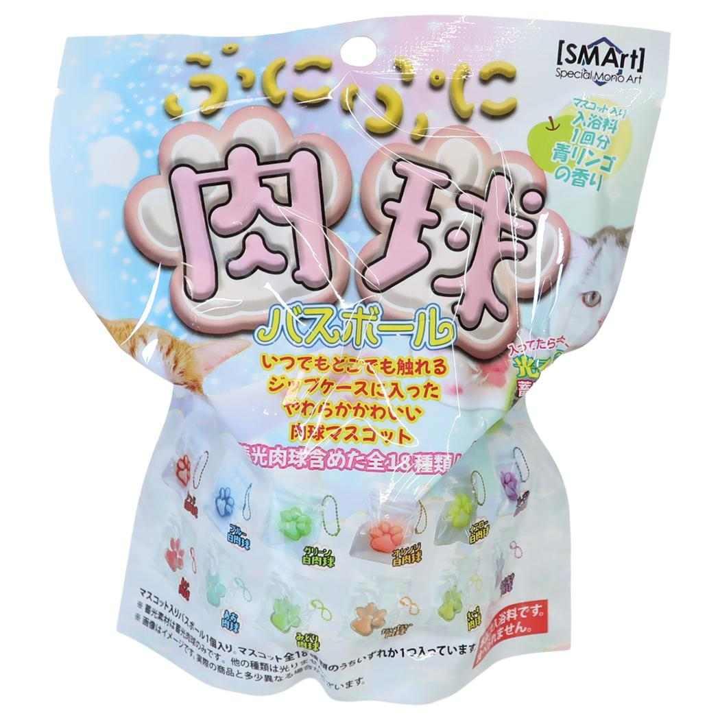 【新品未開封】ミニ富士バスボール　75g アクリルチャーム付き×6個 入浴剤 ぷにぷに肉球バスボール 全12種の内どれか1個 アドバンス 爆買