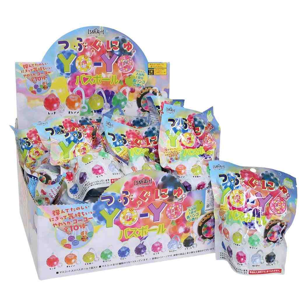 入浴剤 つぶぐにゅヨーヨー バスボール 全10種 BOX 24個入り