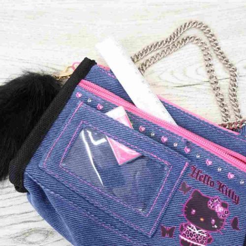 ペンケース デニムマルチポーチ ギャル3 BK ハローキティ サンリオ