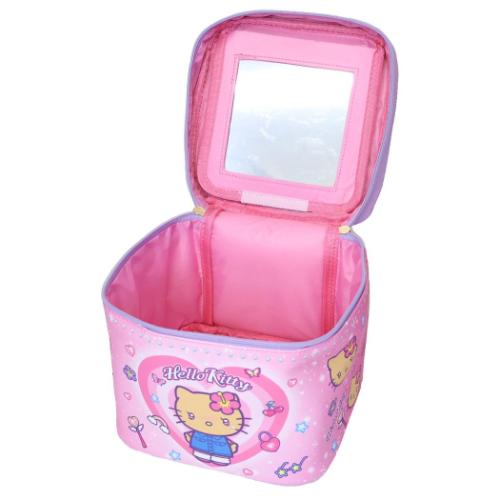 ミラー付きバニティポーチ コスメポーチ ハローキティ ギャル3 Y2K