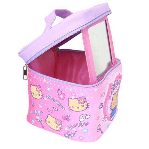 ミラー付きバニティポーチ コスメポーチ ハローキティ ギャル3 Y2K