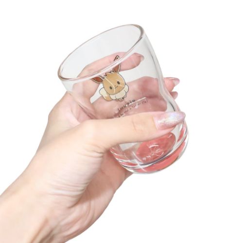 ポケットモンスター キャラクター ガラスコップ モンポケなかよしグラス イーブイ ピンク ポケモン