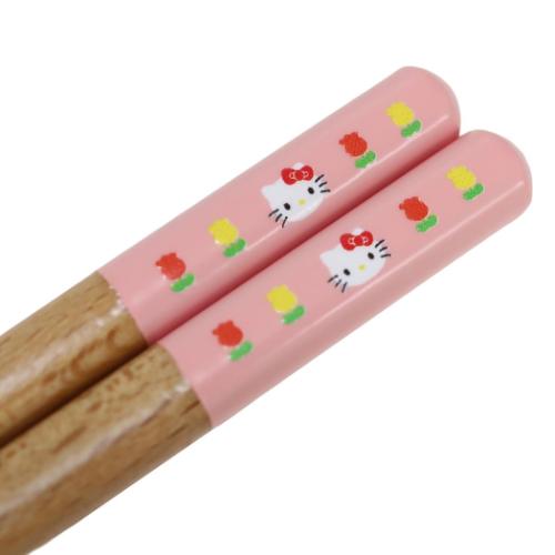 キャップカラー塗箸23cm おはし ハローキティ ピンク 金正陶器