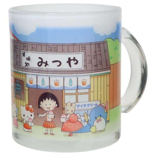 ちびまる子ちゃんxサンリオキャラクターズ ガラスマグ マグカップ