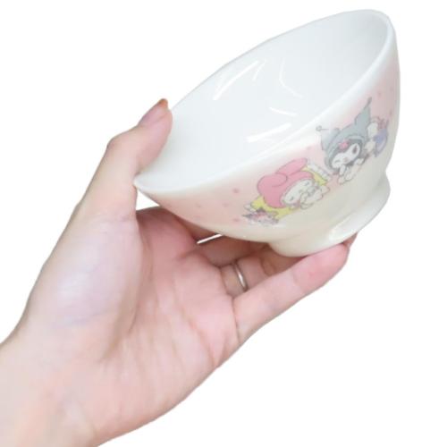 お茶碗 ライスボウル マイメロディ＆クロミ サンリオ マイメロディ50th＆クロミ20th ピンク 金正陶器