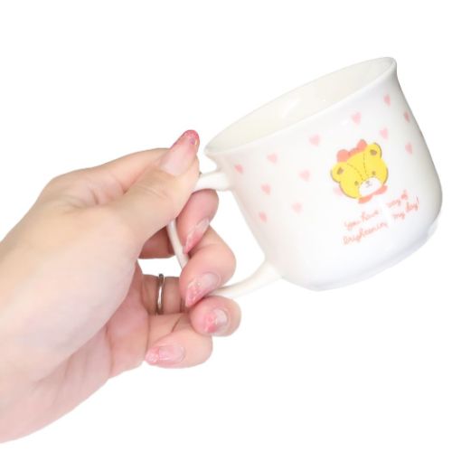 磁器製こどもマグカップ キッズ食器 ハローキティ ピンクハート 金正陶器 サンリオ 女の子 子ども 子供 日本製食器