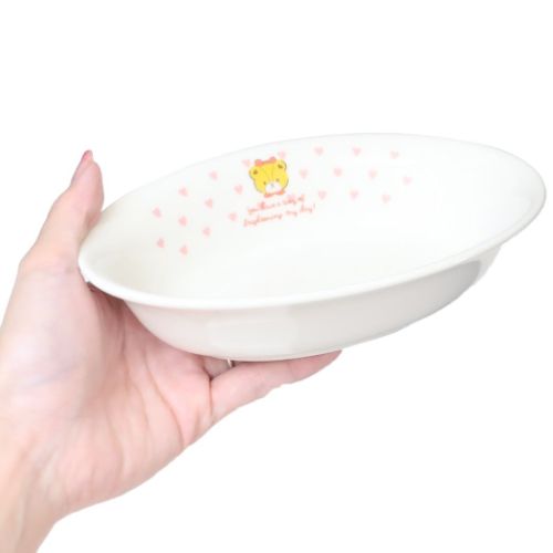 キッズ食器 カレー皿 ピンクハート ハローキティ サンリオ 金正陶器 女の子 子ども 子供 日本製食器 キャラクター