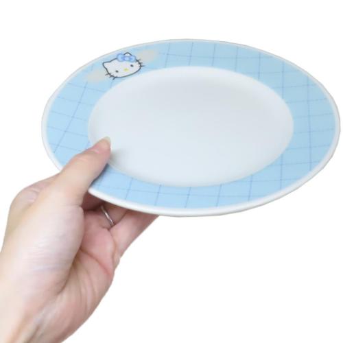 プレート キルトデザイン ブルー ハローキティ サンリオ 金正陶器 陶器