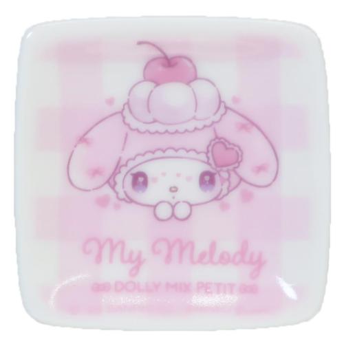 マイメロディxDolly Mix ミニプレート 磁器製 プチ角小皿 サンリオ