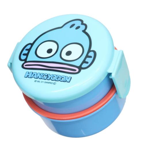 ハンギョドン サンリオ キャラクター お弁当箱 抗菌丸型ランチボックス2段 500ml フォーク付き