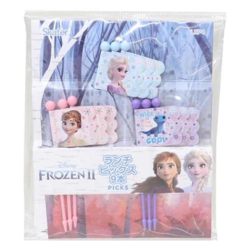 お弁当雑貨 ランチピックス 9本入り アナと雪の女王 ディズニー スケーター ピック 串 旗 フラッグ キャラクター