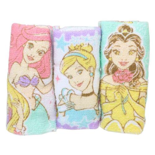 ディズニープリンセス グッズ おしぼりセット キャラクター おしぼりタオル 3P ディズニー