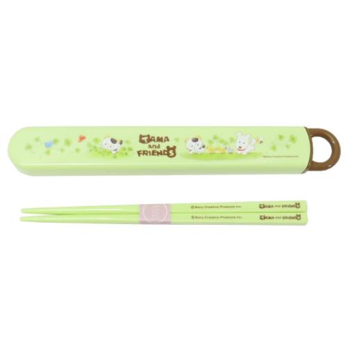 タマ＆フレンズ グッズ 抗菌スライド箸＆箸箱セット キャラクター 抗菌食洗機対応箸箱セット