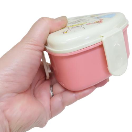 セサミストリート 抗菌三角おにぎり用ランチボックス2段 フォーク付き お弁当箱 500ml レトロ キャラクター