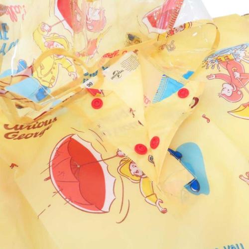 おさるのジョージ キッズレインポンチョ 90cm 子供用 レインウェア 23 絵本キャラクター グッズ
