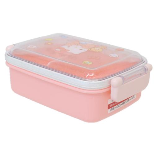 ハローキティ お弁当箱 抗菌食洗器対応ふわっとフタタイトランチボックス450ml 450ml ビックリボン サンリオ スケーター 一段ランチボックス