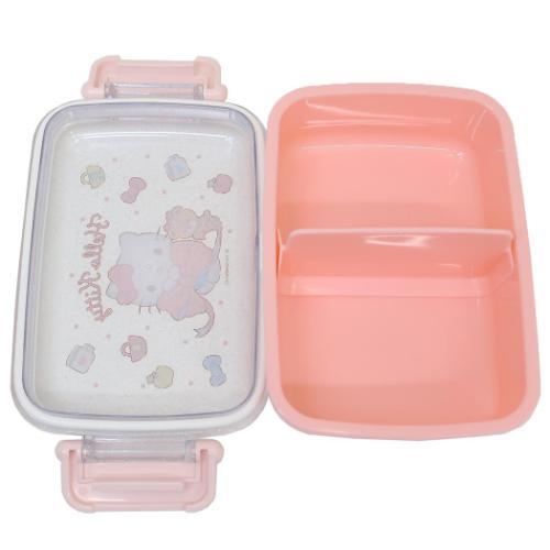 ハローキティ お弁当箱 抗菌食洗器対応ふわっとフタタイトランチボックス450ml 450ml ビックリボン サンリオ スケーター 一段ランチボックス