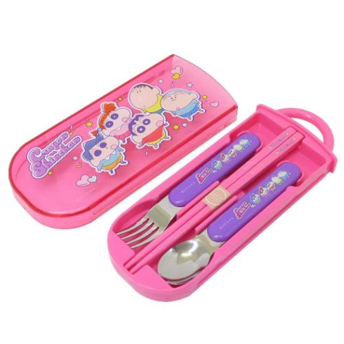 お箸＆フォーク＆スプーンセット 抗菌食洗対応スライドトリオセット クレヨンしんちゃん スケーター 新学期準備