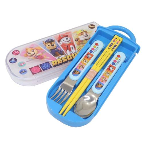 抗菌食洗対応スライドトリオセット カトラリーセット パウパトロール 25 スケーター お箸＆スプーン＆フォーク