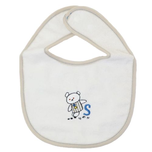 イニシャルスタイ ベビービブ キャラ こぐまちゃんえほん S ウェーブ COCOWALK よだれかけ ベビー 赤ちゃん用品 出産祝い ギフト 絵本キャラクター