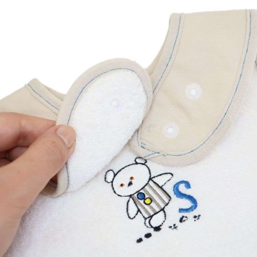 イニシャルスタイ ベビービブ キャラ こぐまちゃんえほん S ウェーブ COCOWALK よだれかけ ベビー 赤ちゃん用品 出産祝い ギフト 絵本キャラクター