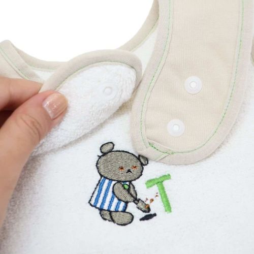 イニシャルスタイ ベビービブ キャラ こぐまちゃんえほん T ウェーブ COCOWALK よだれかけ ベビー 赤ちゃん用品 出産祝い ギフト