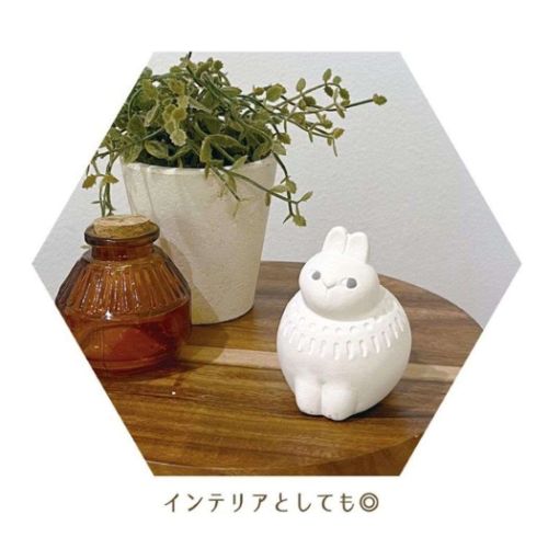FIKA アロママスコット 陶器製 アニマルグッズ オブジェ デコレ RABBIT うさぎ 兎 グッズ
