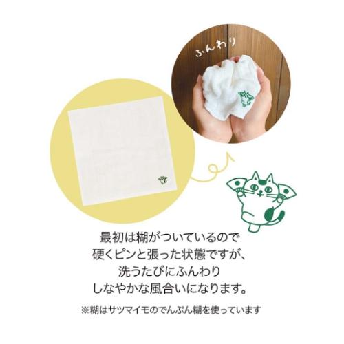 布巾 かや織り8枚合わせ にゃん福ふきん アッパレ デコレ プレゼント インテリア