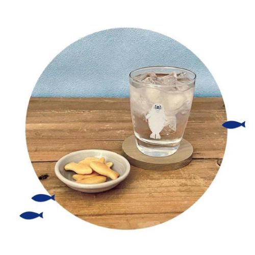 ガラスコップ 水槽グラス ペンギン デコレ