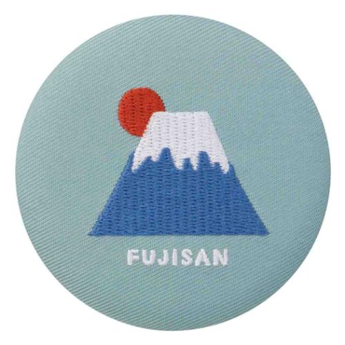 手鏡 刺繍ミラー おみやげニッポン 富士山 デコレ コンパクトミラー