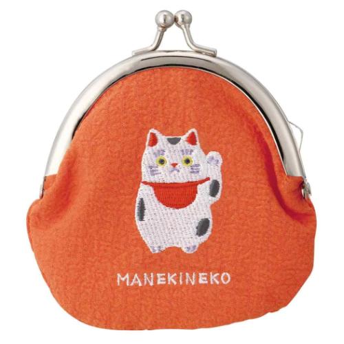 刺繍ガマグチ がま口 招き猫 おみやげニッポン デコレ