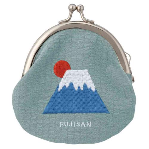 がま口 刺繍ガマグチ おみやげニッポン 富士山 デコレ 小銭入れ コインケース かわいい