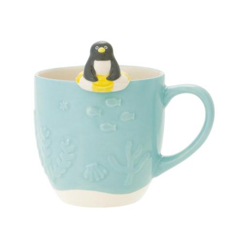 マグカップ 浮き輪スプーン＆海中マグ puka puka ペンギン デコレ プレゼント ギフト
