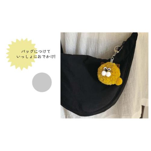 ポンポンリフレクターチャーム キーホルダー デコレ 反射 光る キーリング