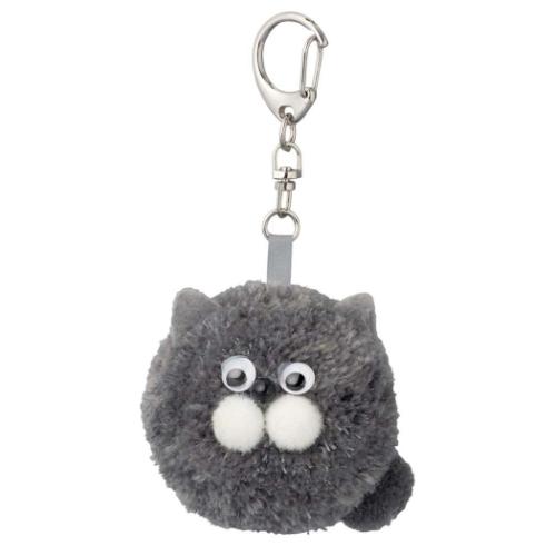 ポンポンリフレクターチャーム キーホルダー デコレ 反射 光る キーリング