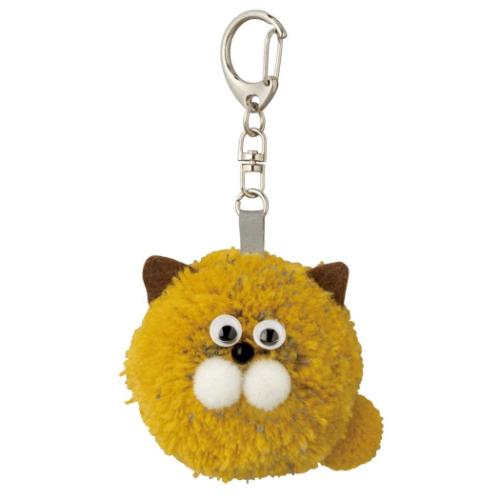 ポンポンリフレクターチャーム キーホルダー デコレ 反射 光る キーリング