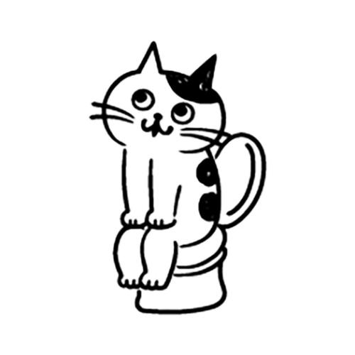 ハンコ お猫ライフスタンプ お通じ デコレ ラッピング プレゼント デコレーション