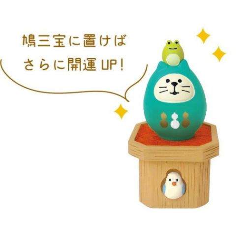開運 マスコット 開運カラー猫だるま FUKUMONO concombre 金 デコレ