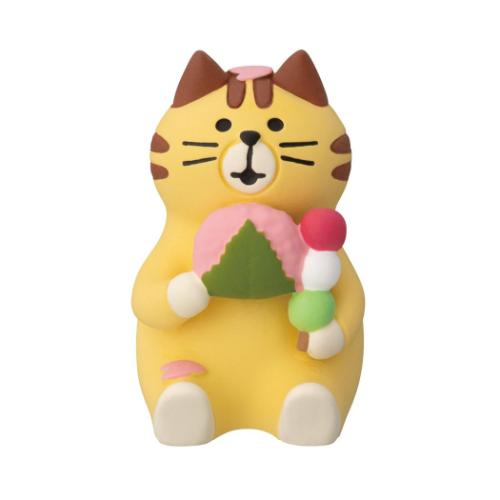 マスコット 花見和菓子猫 concombre?ねこねこ桜ピクニック デコレ プレゼント
