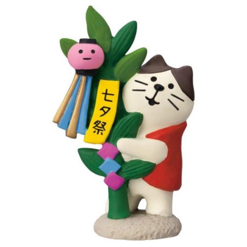 笹飾りにゃんこ 七夕 マスコット concombre デコレ 爆買