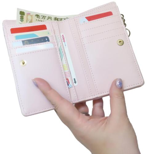 ハローキティ キャラクター 二つ折り財布 LF深札入れ ラウンド札入れ ラウンドショートウォレット ハートフレーム サンリオ