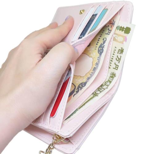 ハローキティ キャラクター 二つ折り財布 LF深札入れ ラウンド札入れ ラウンドショートウォレット ハートフレーム サンリオ