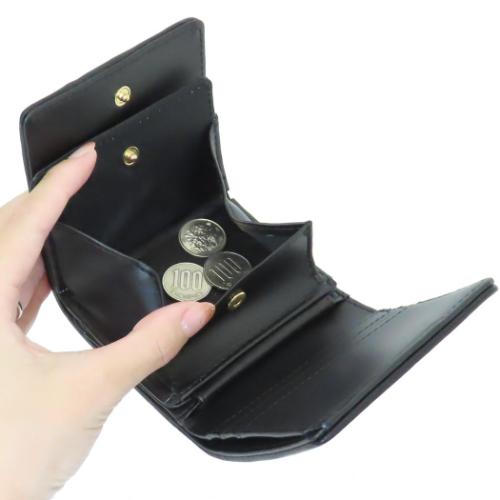 ハローキティ BOXコイン三つ折り財布 ミニウォレット ワッペン