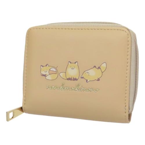 折りたたみ財布 二つ折り財布 なんでもいきもの だめきつね サンアート