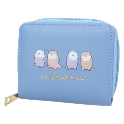 二つ折り財布 なんでもいきもの 折りたたみ財布 ラッコとカワウソ