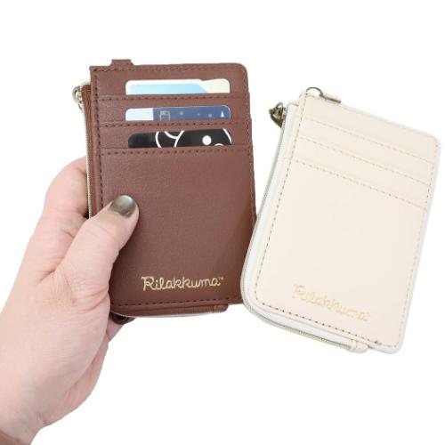 リラックマ キャラクター 定期入れ リール付きコインパスケース 型押し